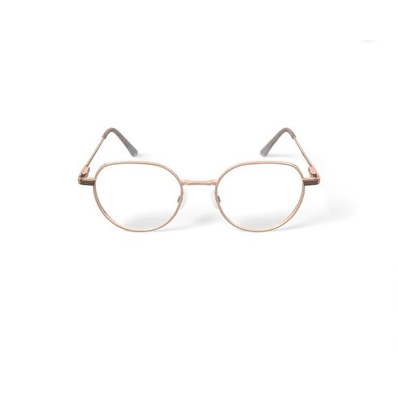 **Frame Only** Women MV026 Marissa Round Prescription Eyeglasses Gold W Case - Picture 3 of 6